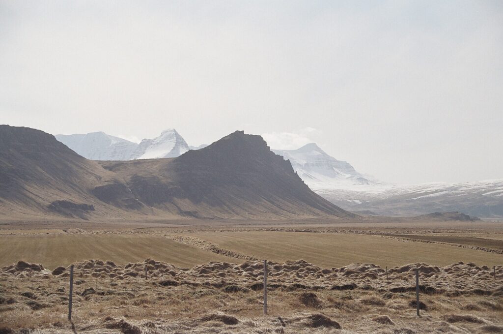 Mountain scenery near Skarðsheiði in the Borgarfjörður region of West Iceland