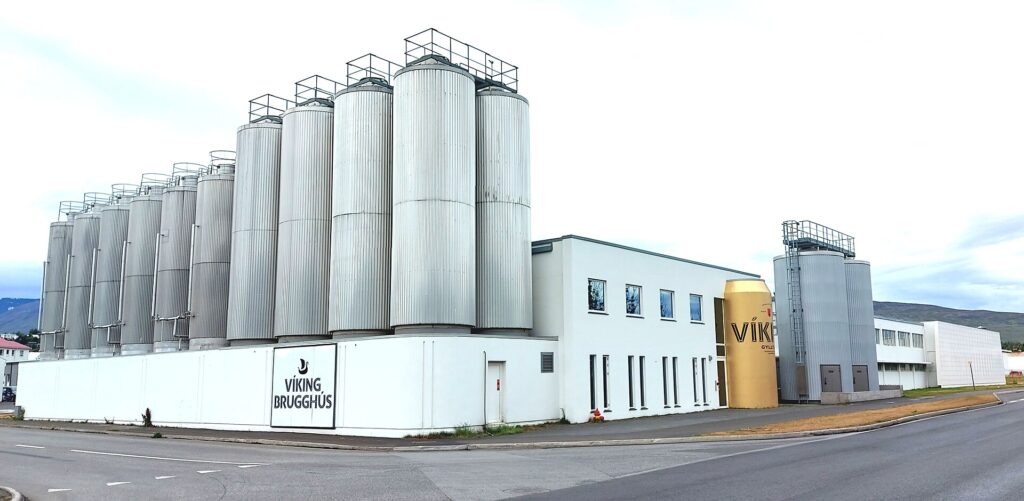 An Icelandic craft brewery building, representative of the country’s small-batch beer producers
